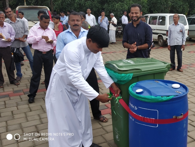 Swaach Shirthady - ICYM Shirthady Unit donated Waste Disposal Bins